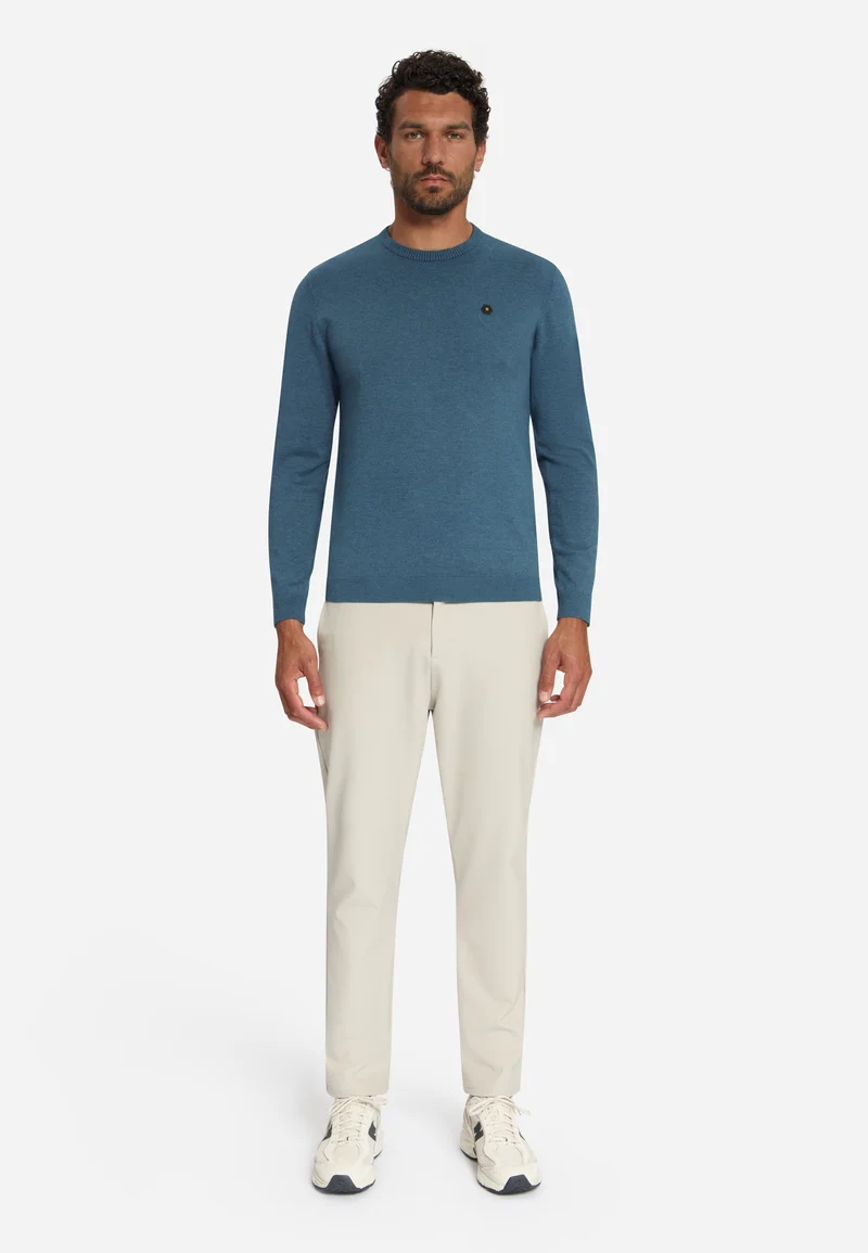 Pullover Crewneck Melange, Shadow Blue