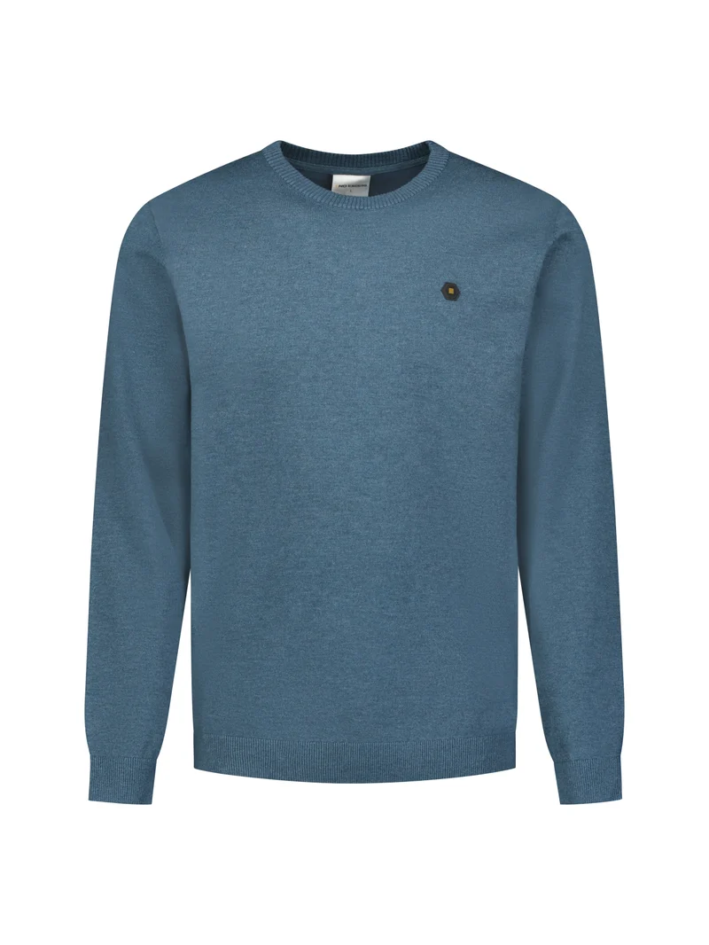 Pullover Crewneck Melange, Shadow Blue