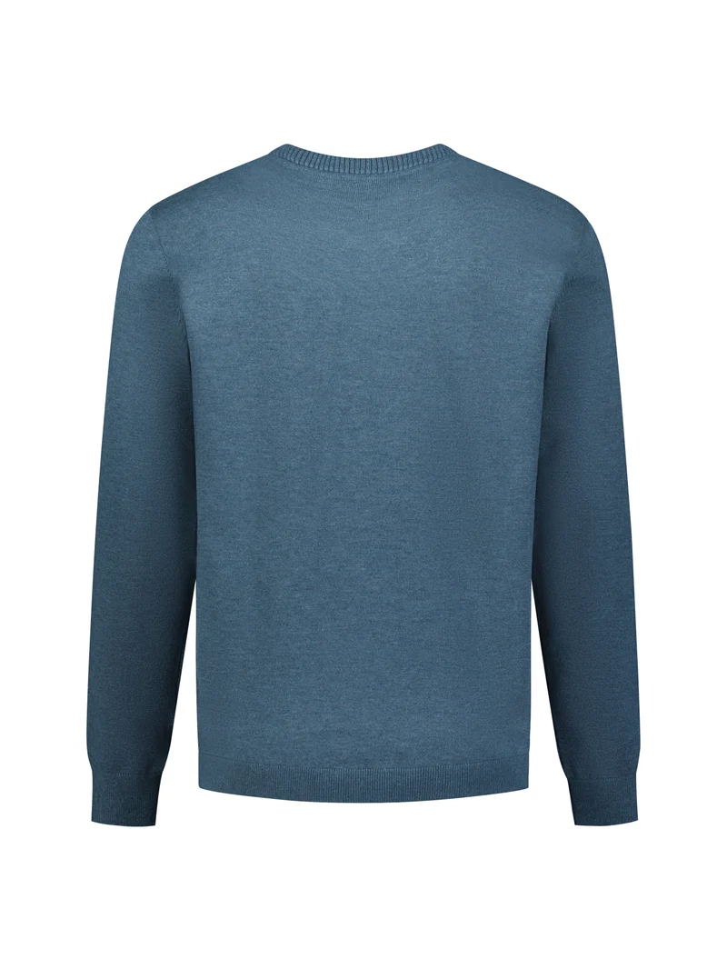 Pullover Crewneck Melange, Shadow Blue