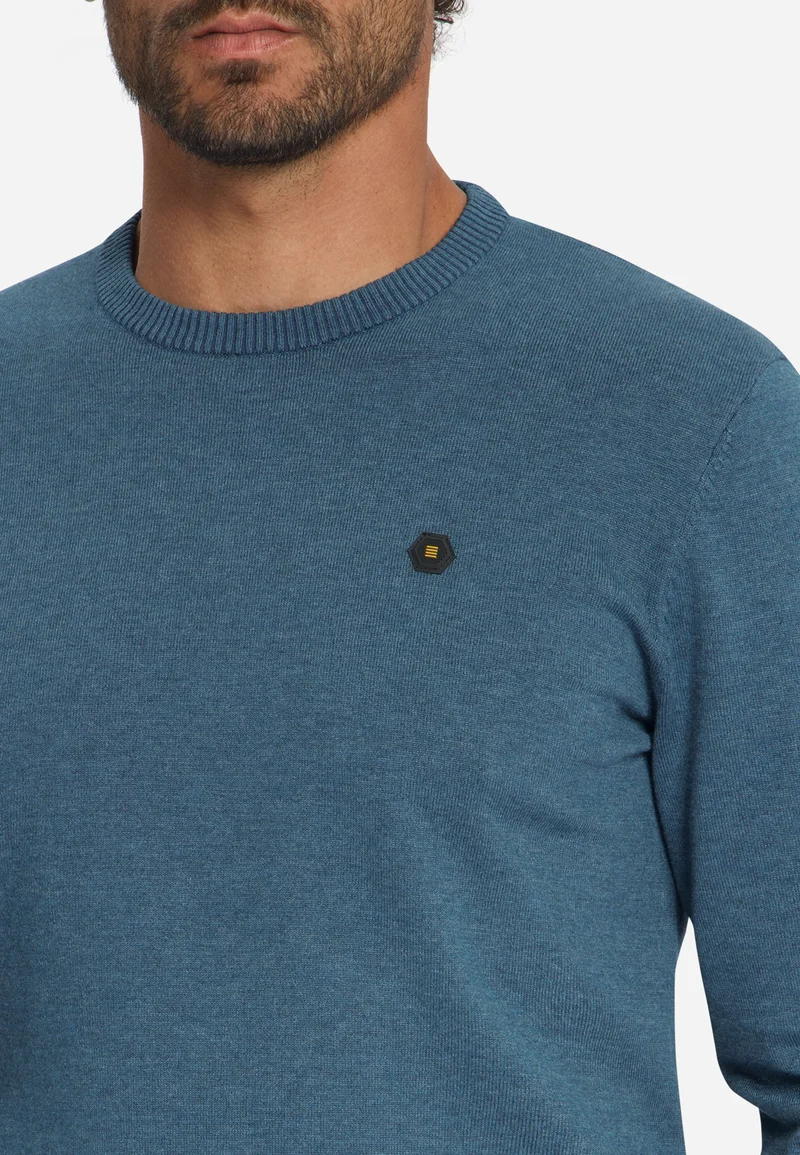 Pullover Crewneck Melange, Shadow Blue