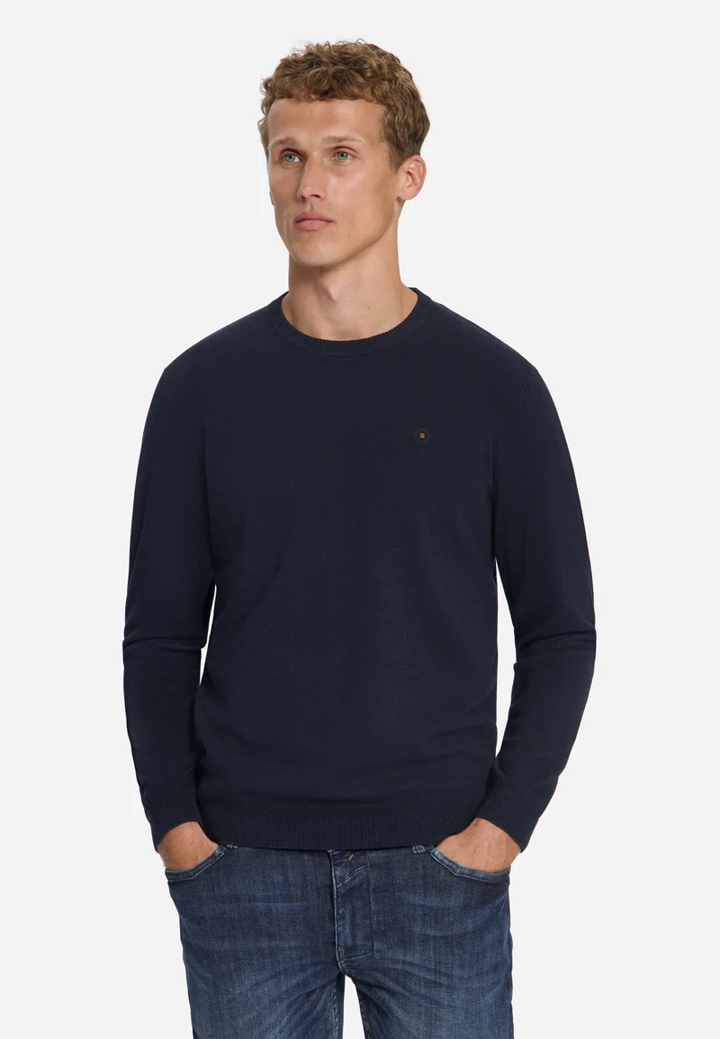 Pullover Crewneck Melange, Dark Night