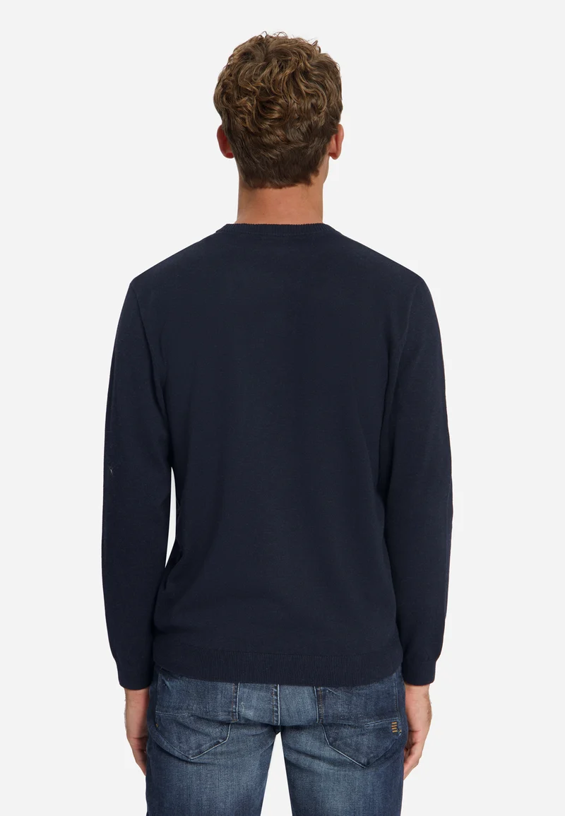 Pullover Crewneck Melange, Dark Night