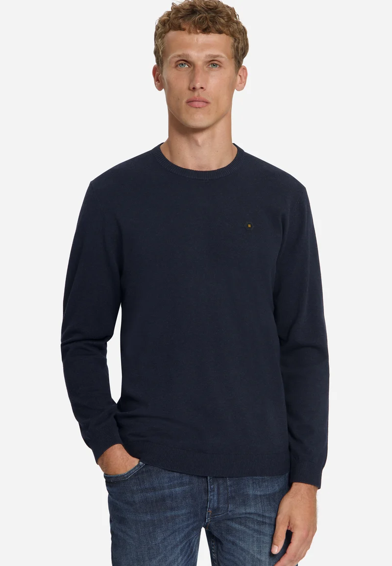 Pullover Crewneck Melange, Dark Night