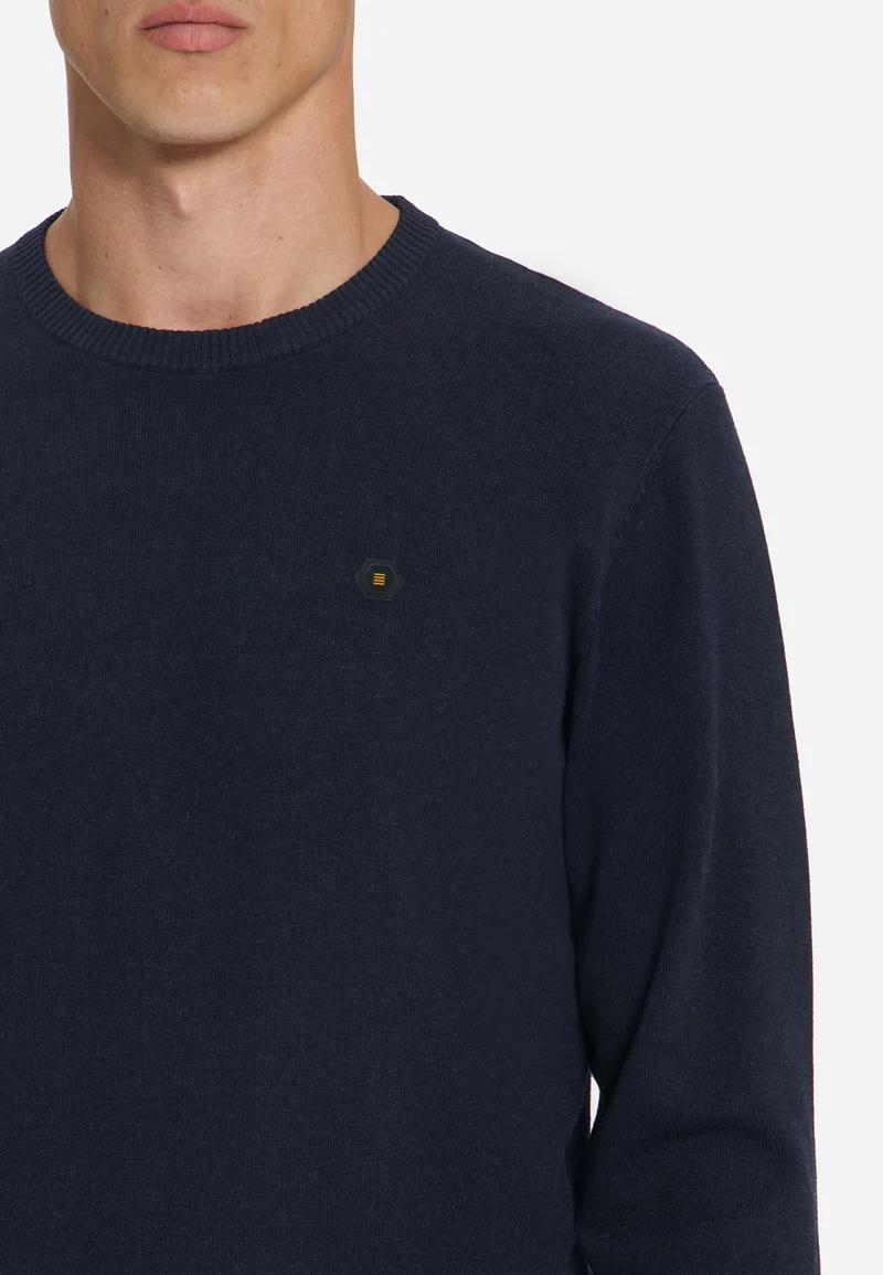 Pullover Crewneck Melange, Dark Night