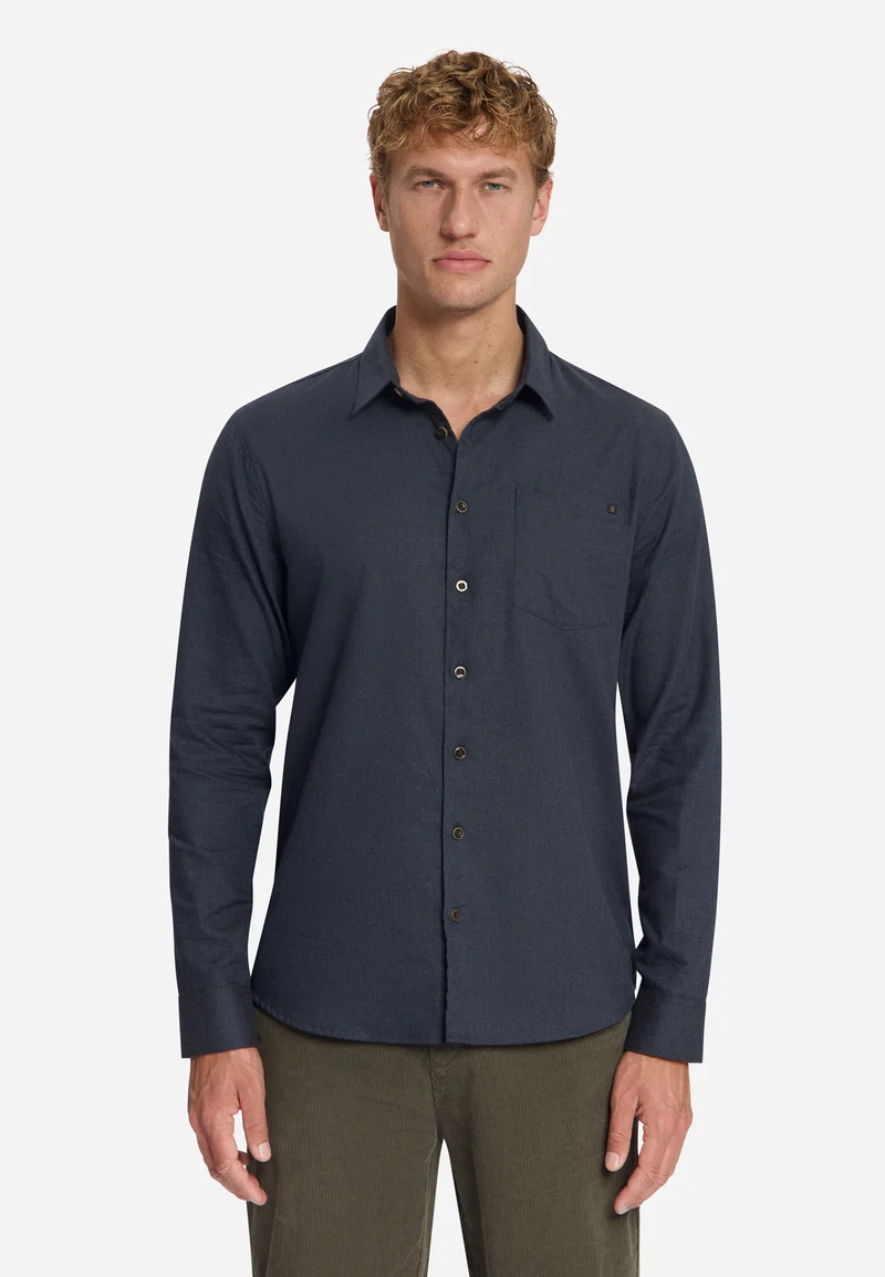 Shirt Melange Flannel, Dark Night