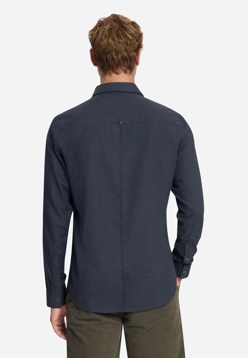 Shirt Melange Flannel, Dark Night