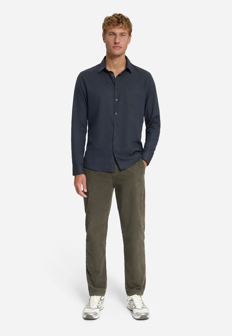 Shirt Melange Flannel, Dark Night