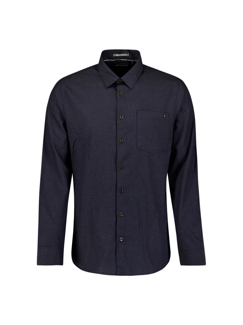 Shirt Melange Flannel, Dark Night