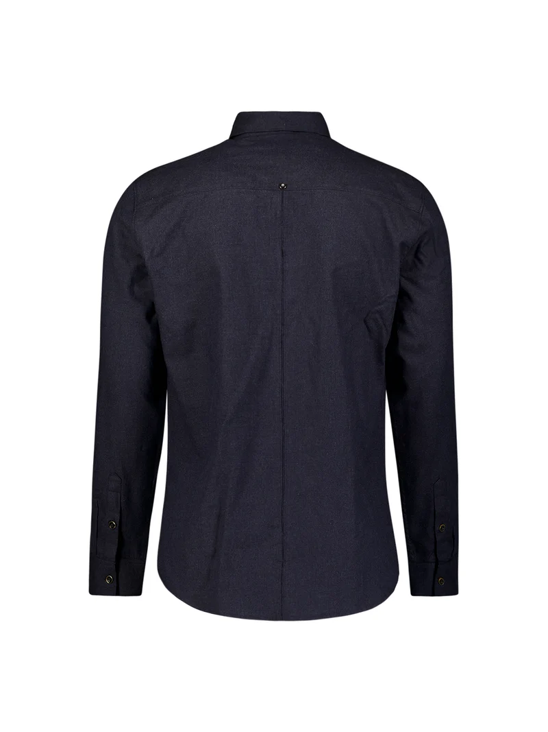 Shirt Melange Flannel, Dark Night