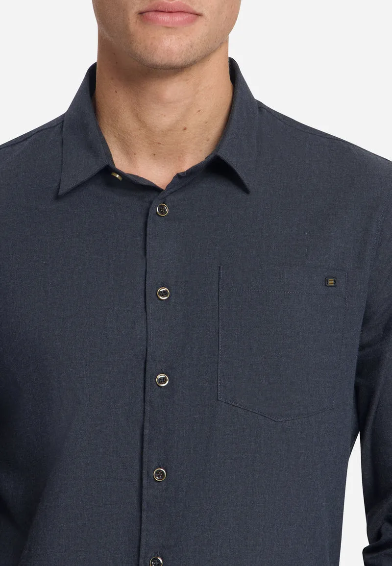 Shirt Melange Flannel, Dark Night