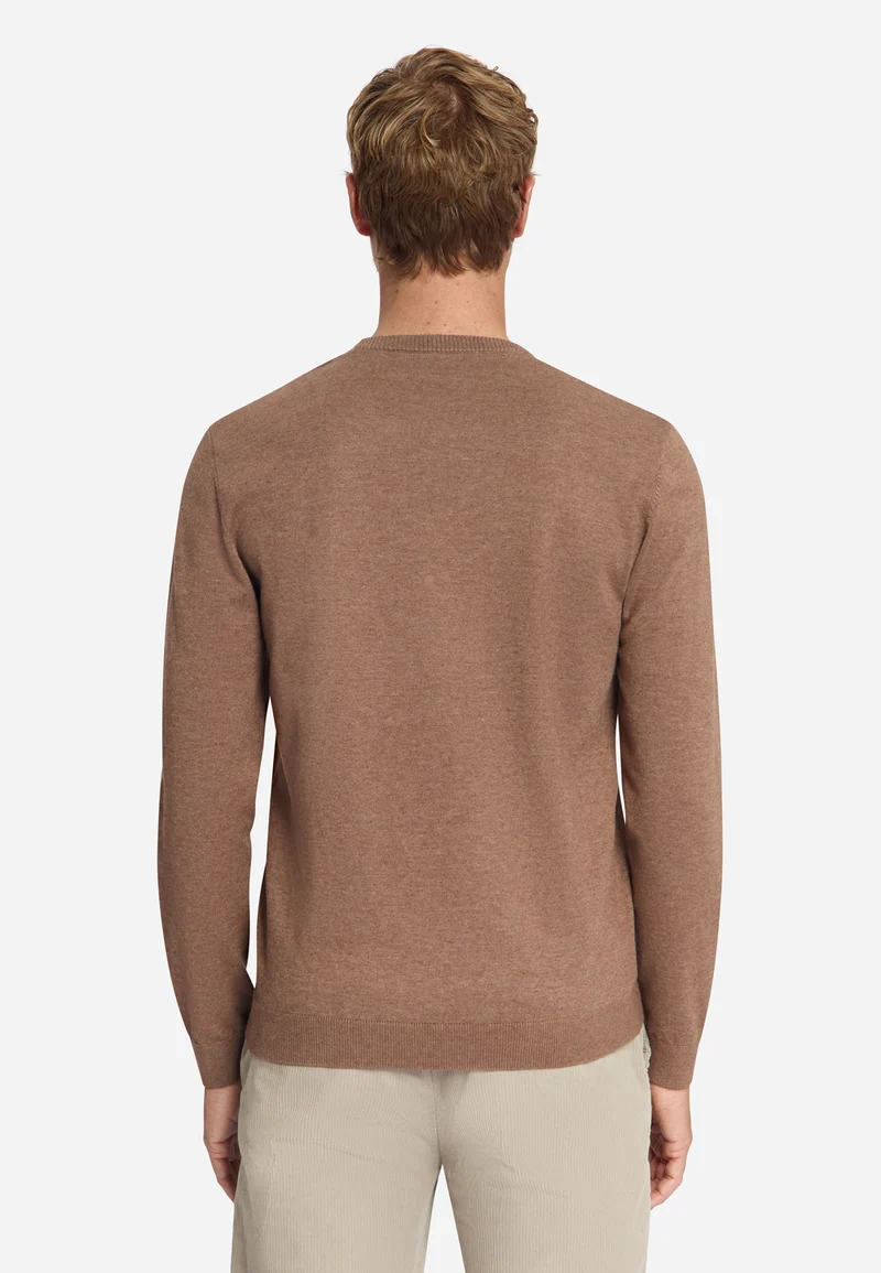 Pullover Crewneck Melange, Light Brown