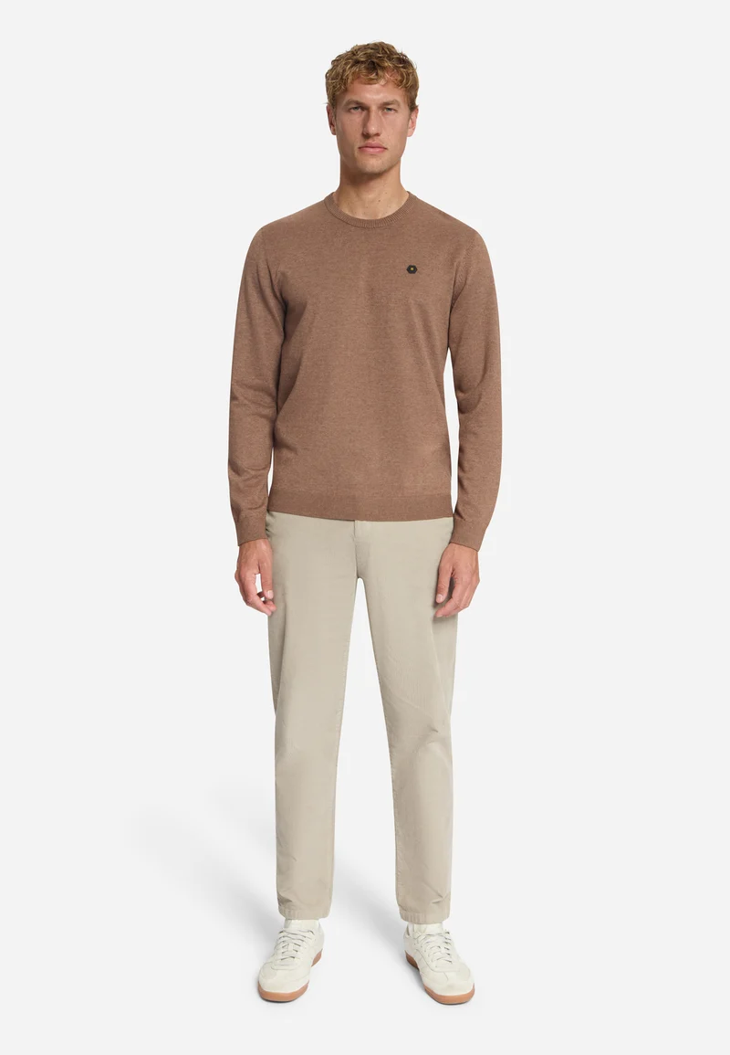 Pullover Crewneck Melange, Light Brown
