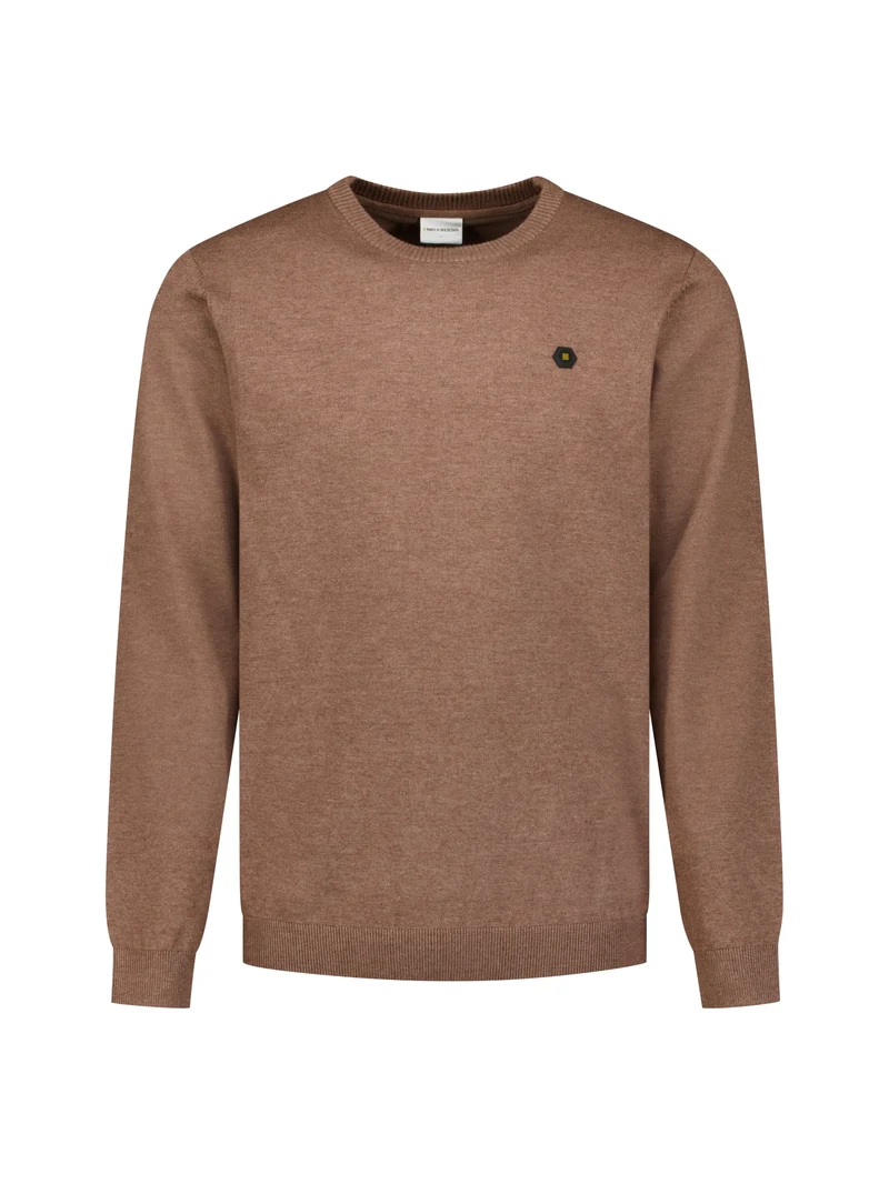 Pullover Crewneck Melange, Light Brown