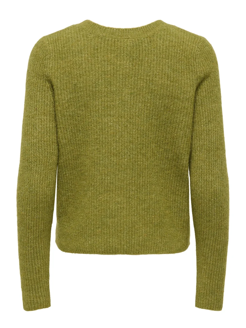 ONLVIGGA LS O-NECK BADGE CARDIGAN K, Cardamom Seed/Mel/Fmop Button