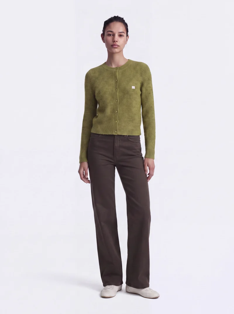 ONLVIGGA LS O-NECK BADGE CARDIGAN K, Cardamom Seed/Mel/Fmop Button