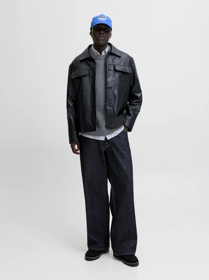 JORNORREBRO KNIT CREW NECK SN, Dark Grey Melange