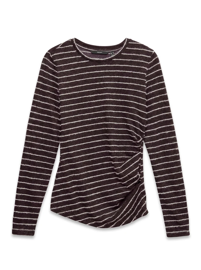 VMCLAZIA LS O-NECK TOP JRS, Chocolate Torte/birch