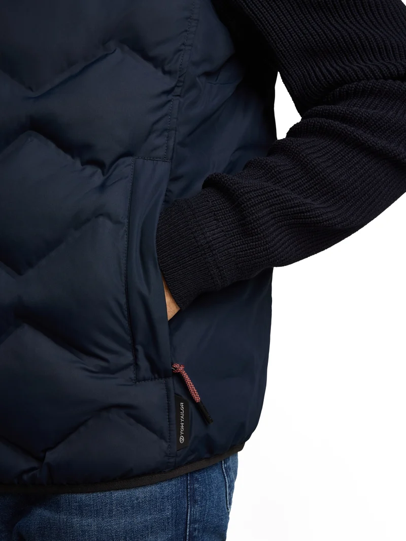 hybrid jacket with knitsleeves, sky captain blue