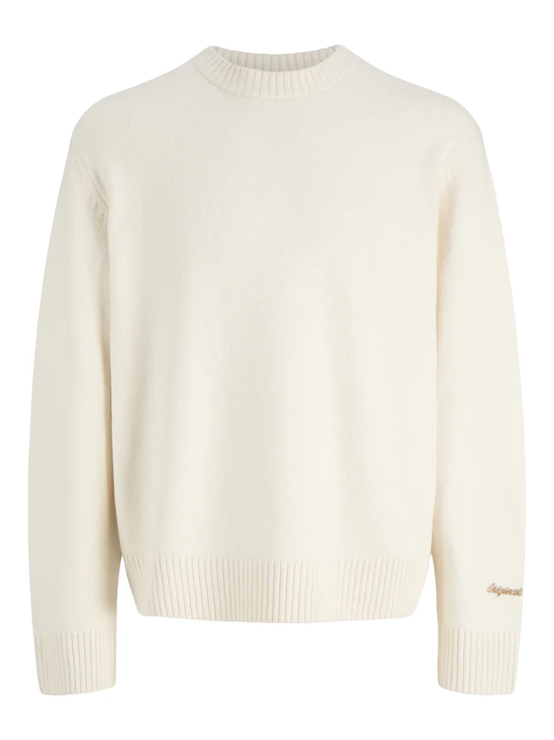 JORNORREBRO KNIT CREW NECK SN, Sea Salt