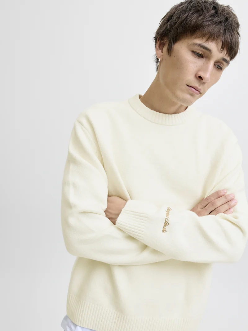 JORNORREBRO KNIT CREW NECK SN, Sea Salt