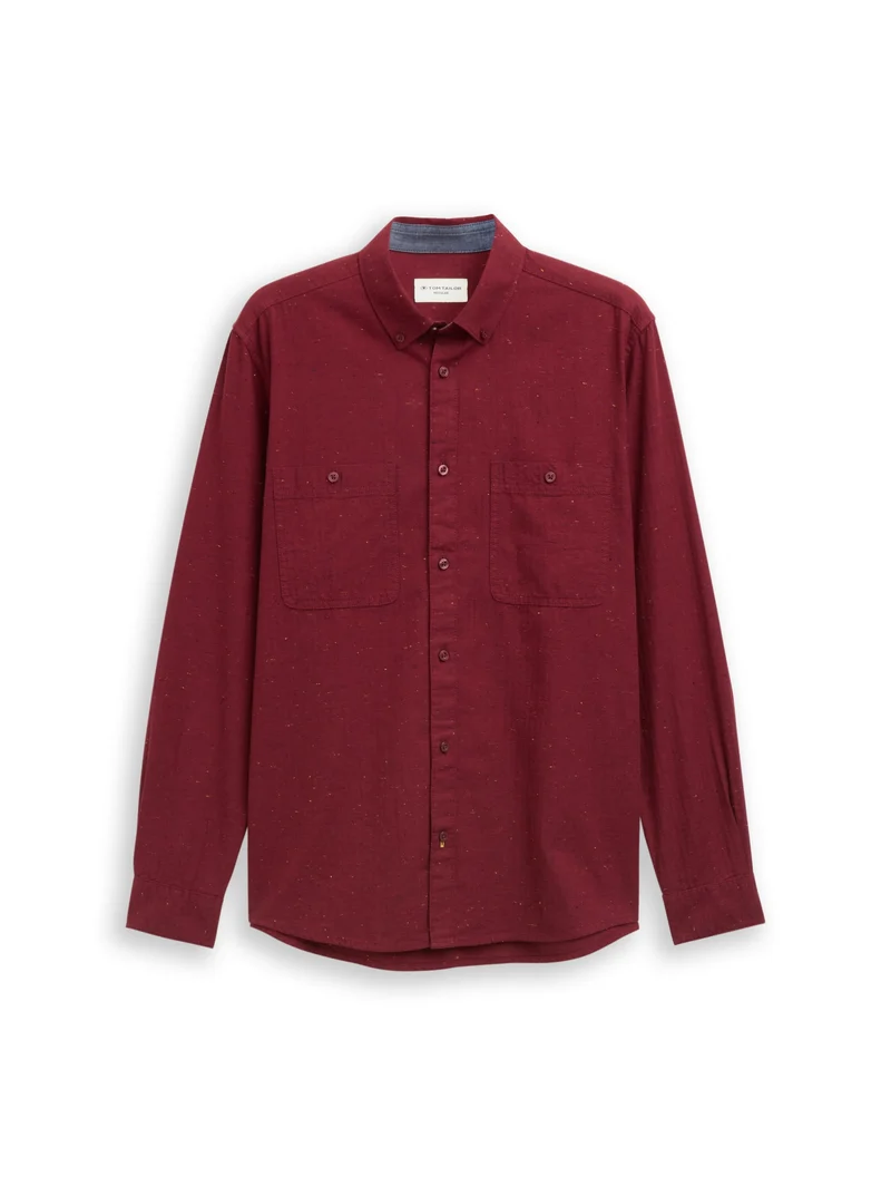 structured shirt, red nep structure