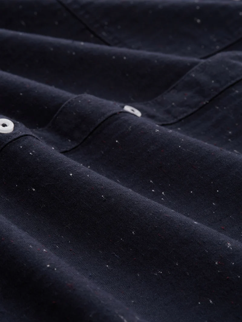 structured shirt, navy nep structure