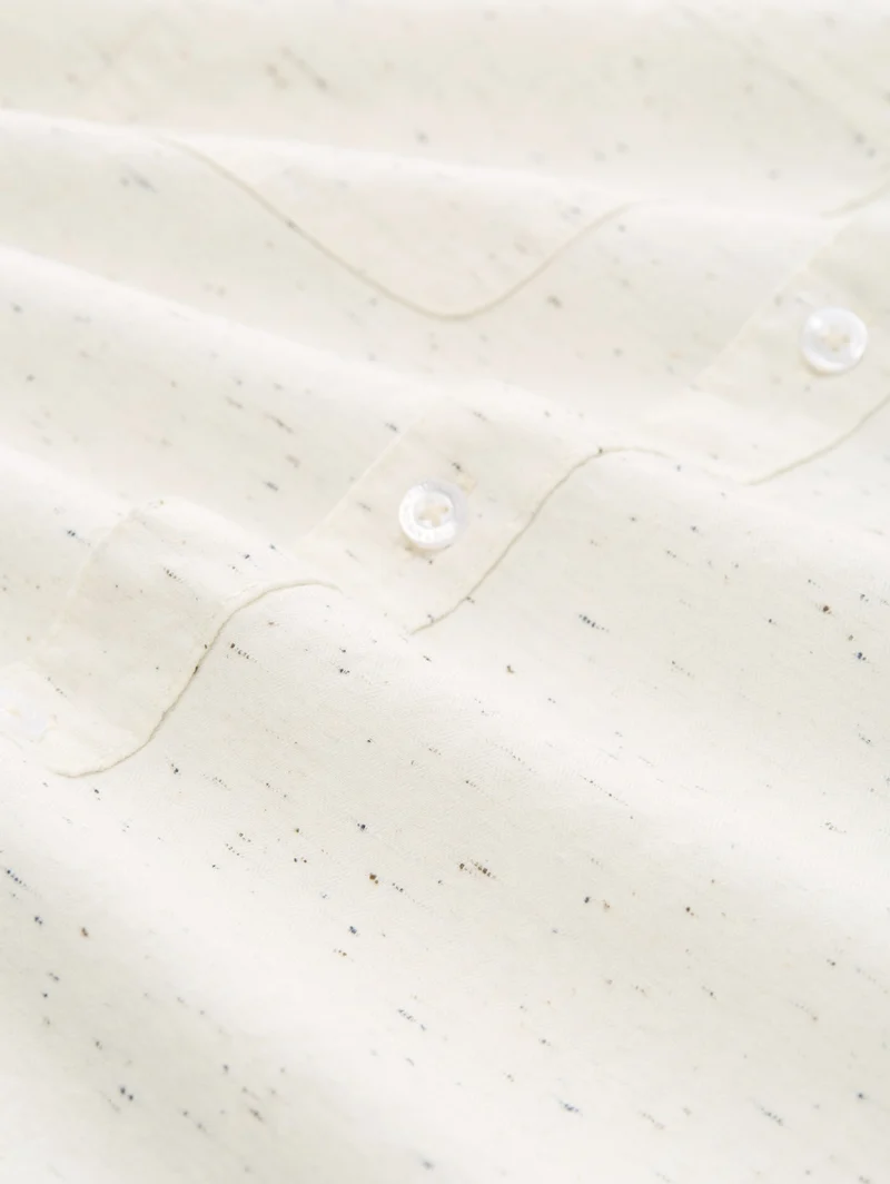 structured shirt, white nep structure