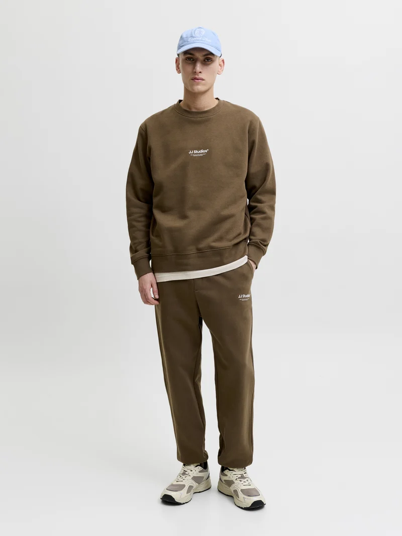 JJESOHO SWEAT CREW NECK NOOS, Cocoa