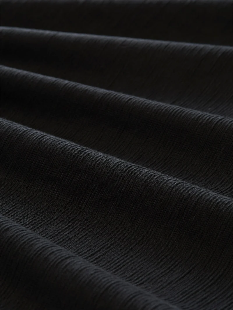 structured longsleeve, Black