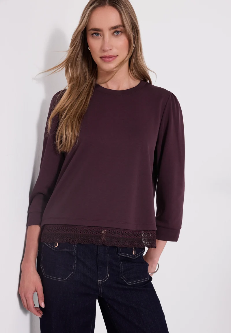 LTD QR style w.lace bottom, rustic rouge