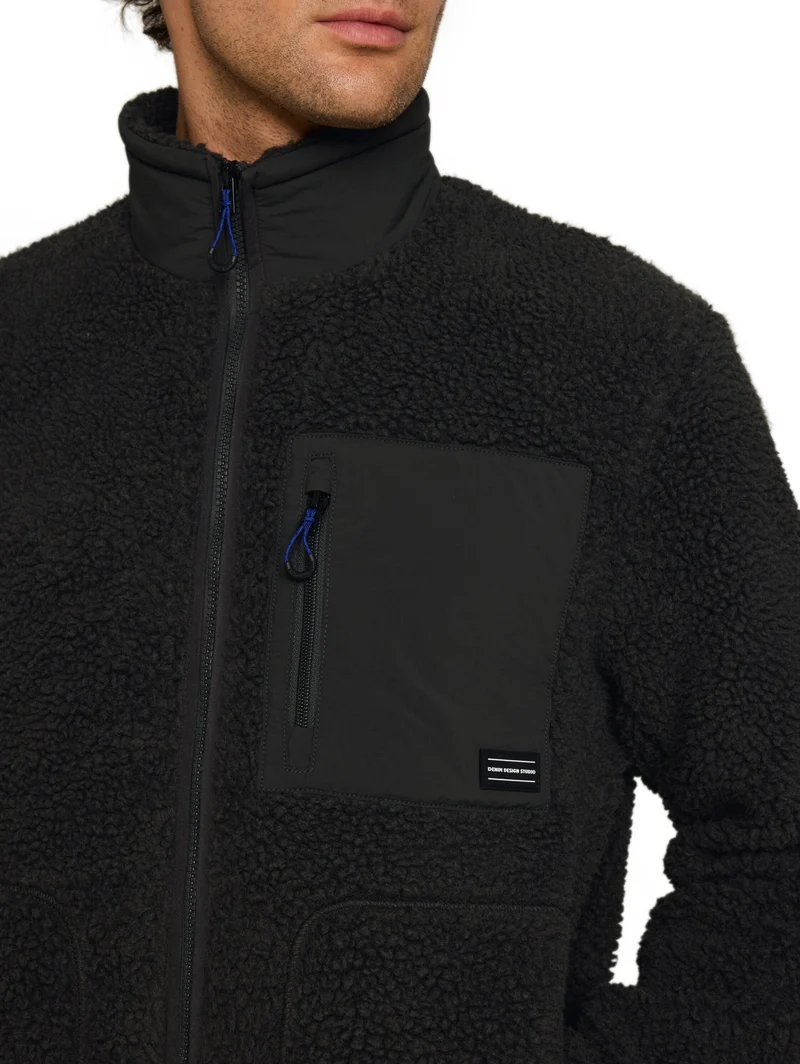 teddy jacket, Coal Mine Grey