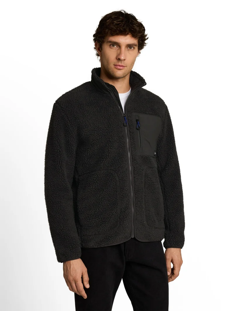 teddy jacket, Coal Mine Grey