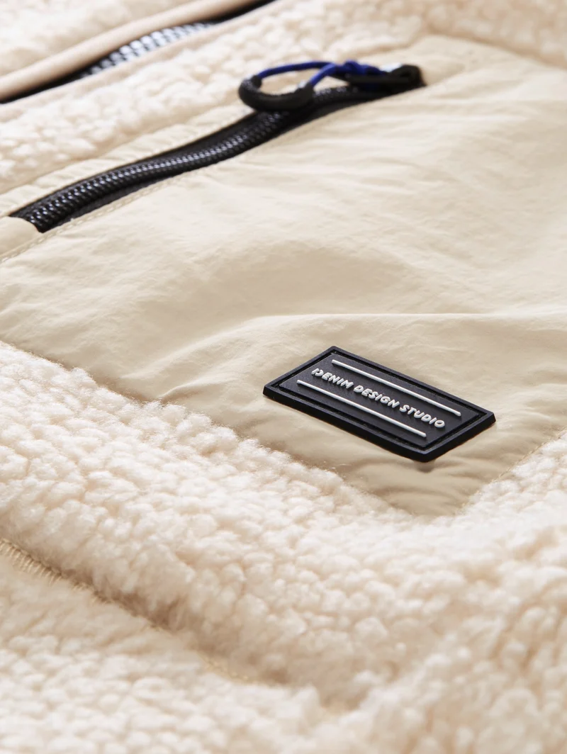 teddy jacket, Dusty Beige