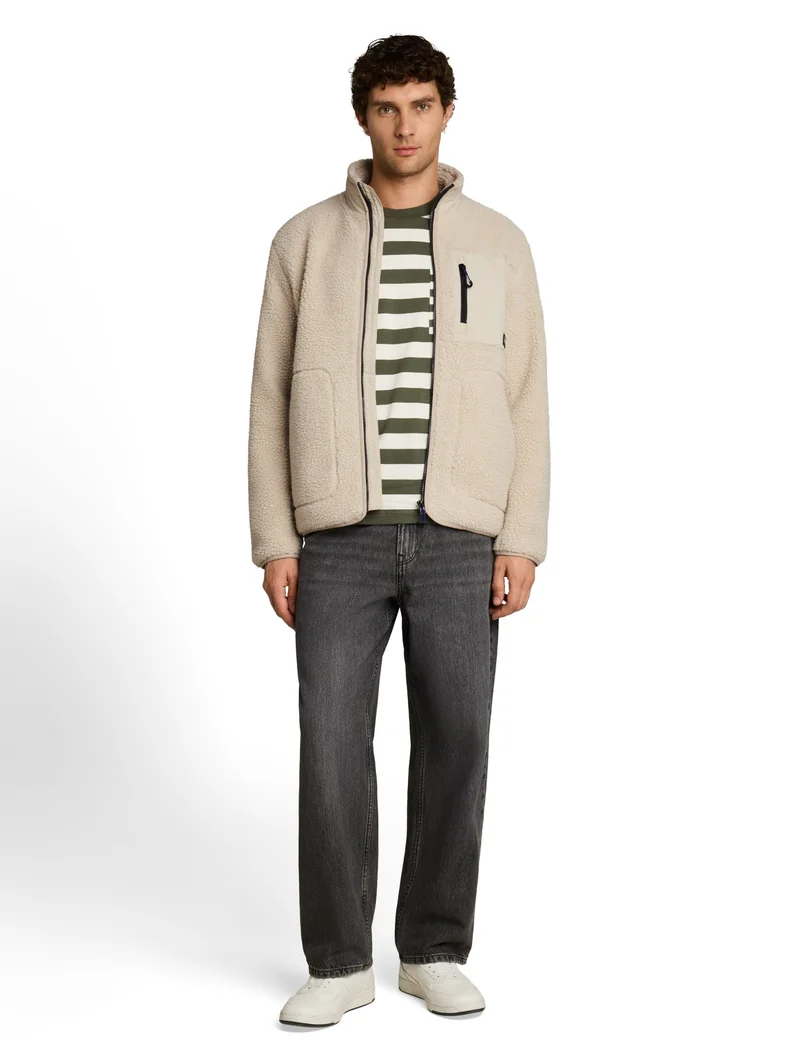 teddy jacket, Dusty Beige