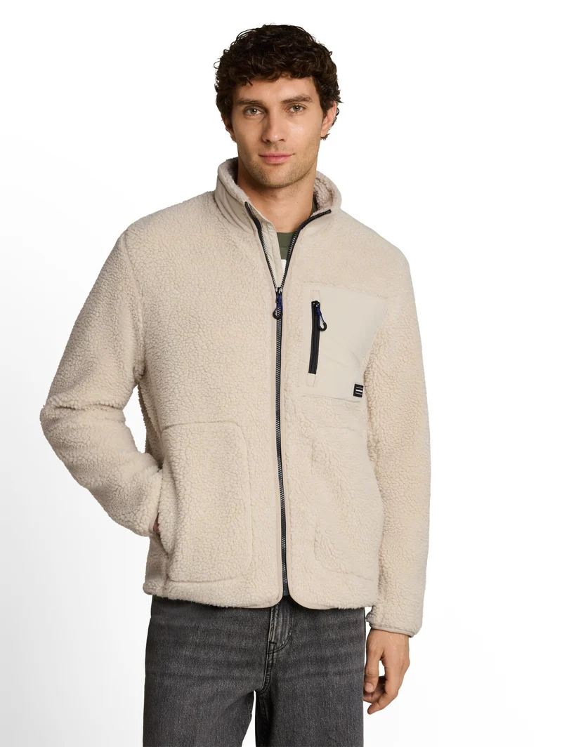 teddy jacket, Dusty Beige