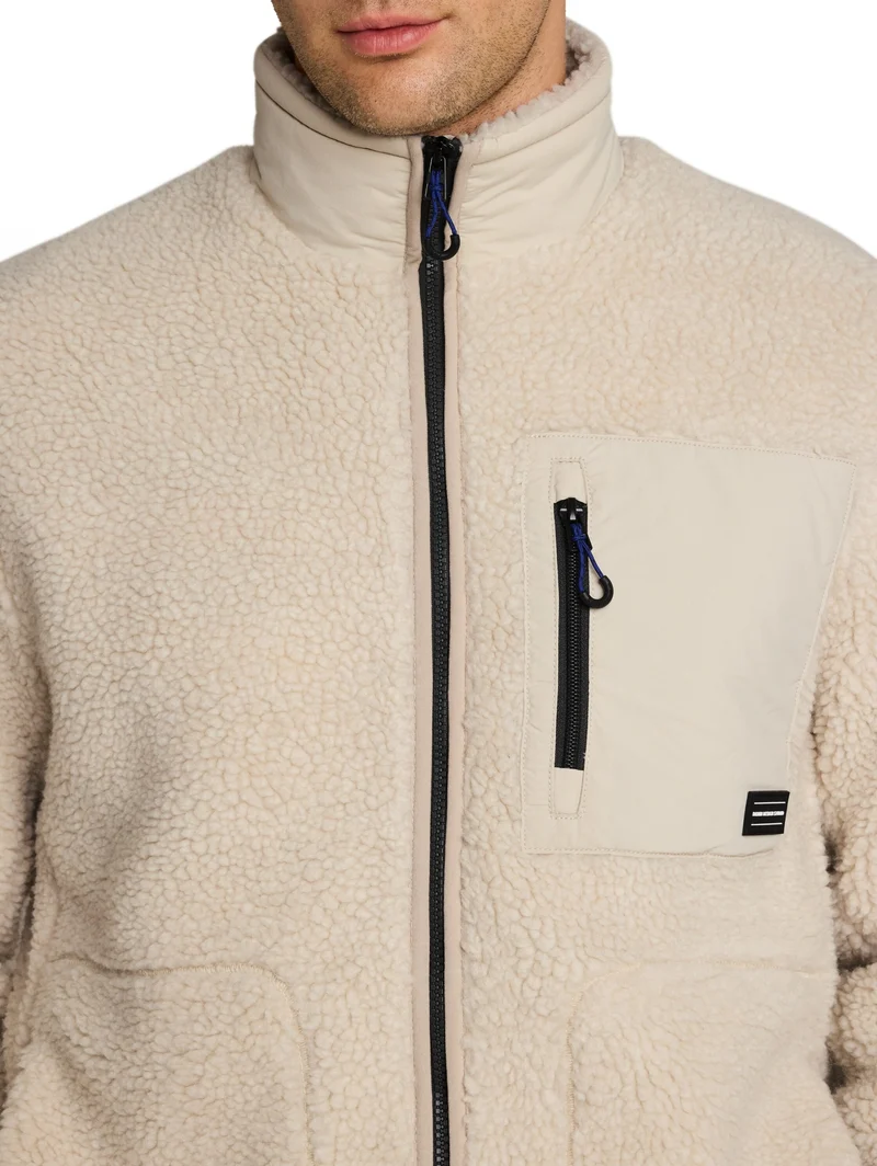 teddy jacket, Dusty Beige