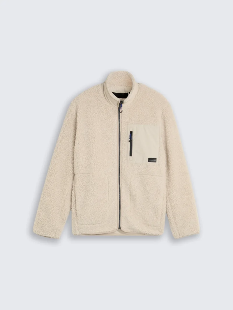 teddy jacket, Dusty Beige