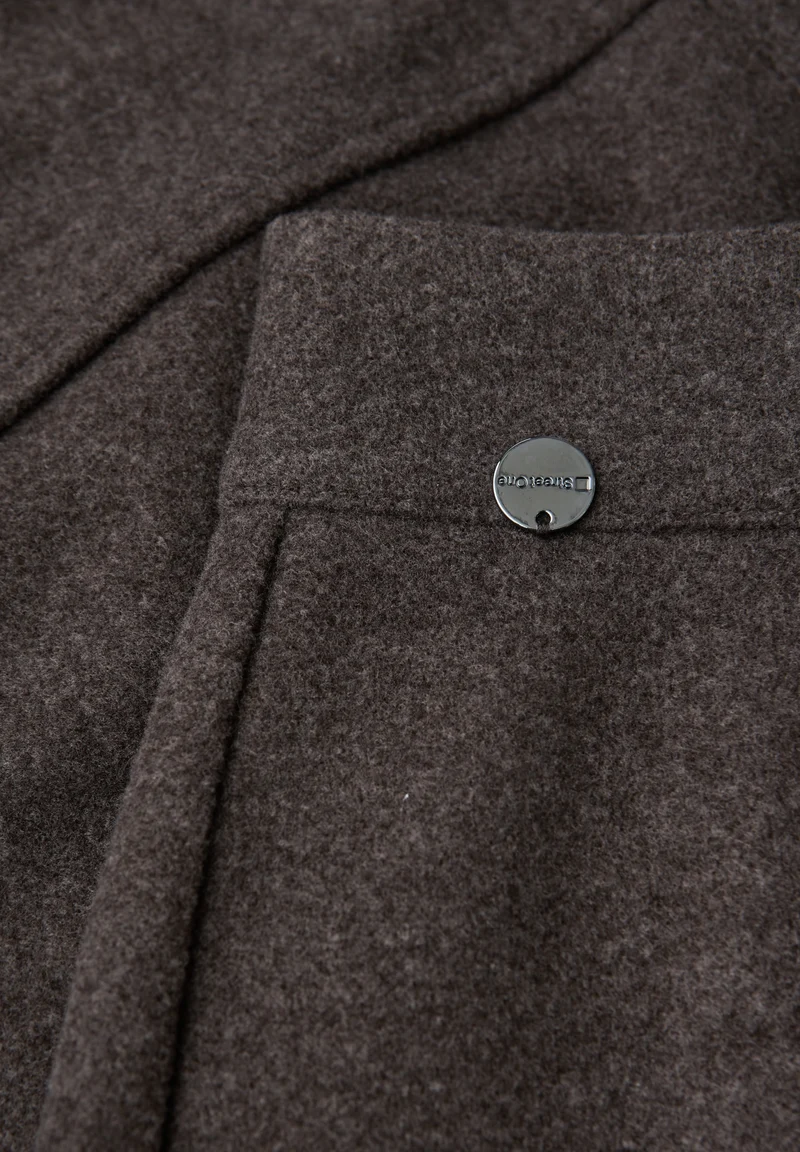 Style Maja Fake wool_solid, rustic brown mel.