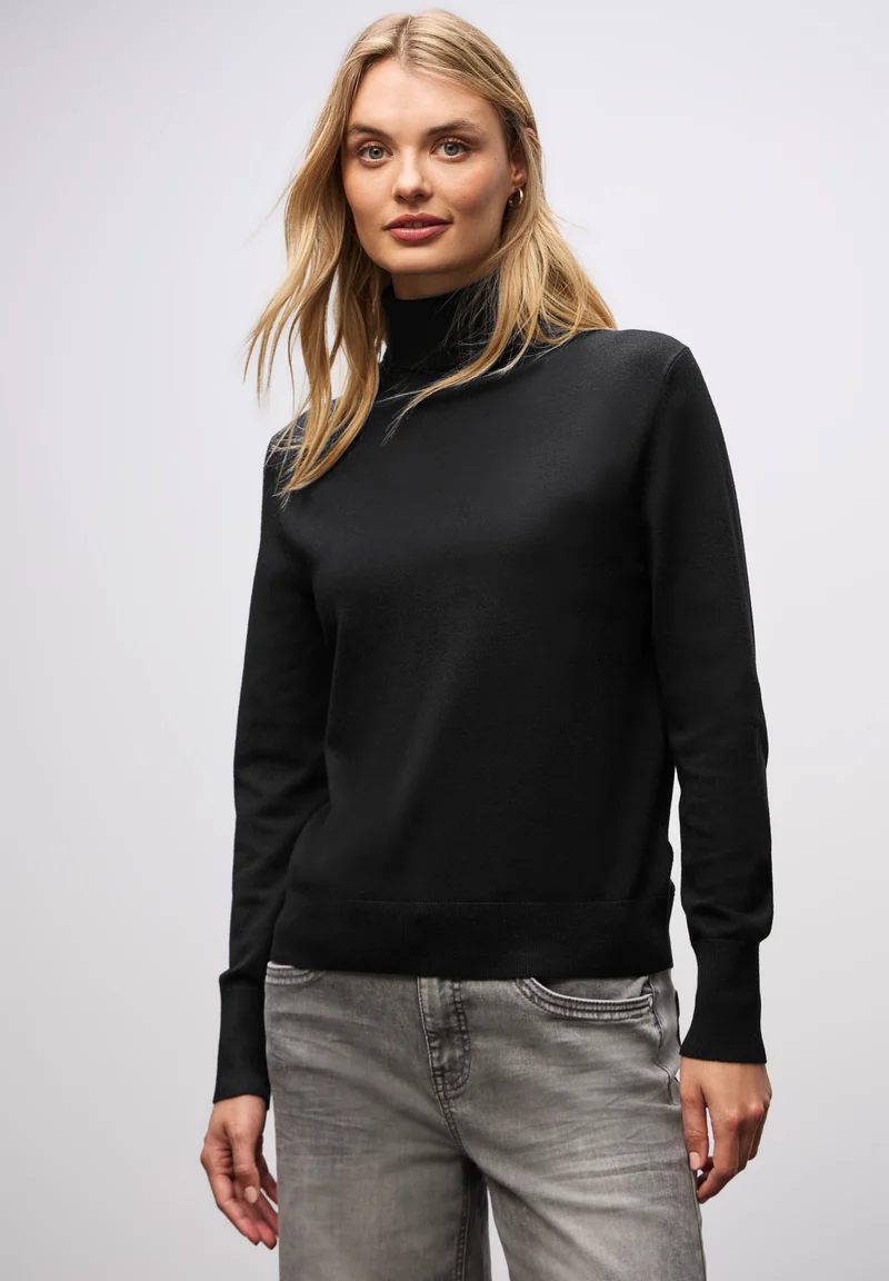 LTD QR_basic roll-neck, Black