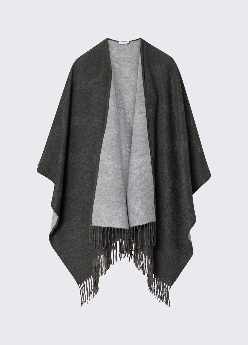 Poncho with embossed logo