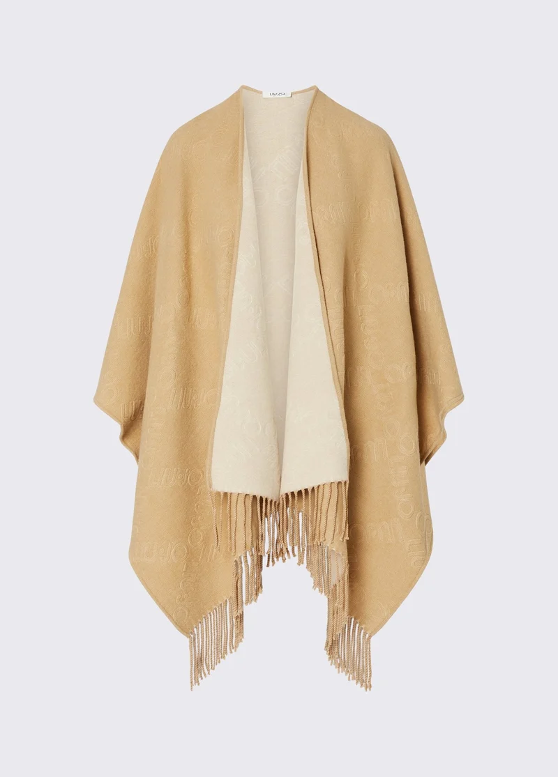 Poncho with embossed logo