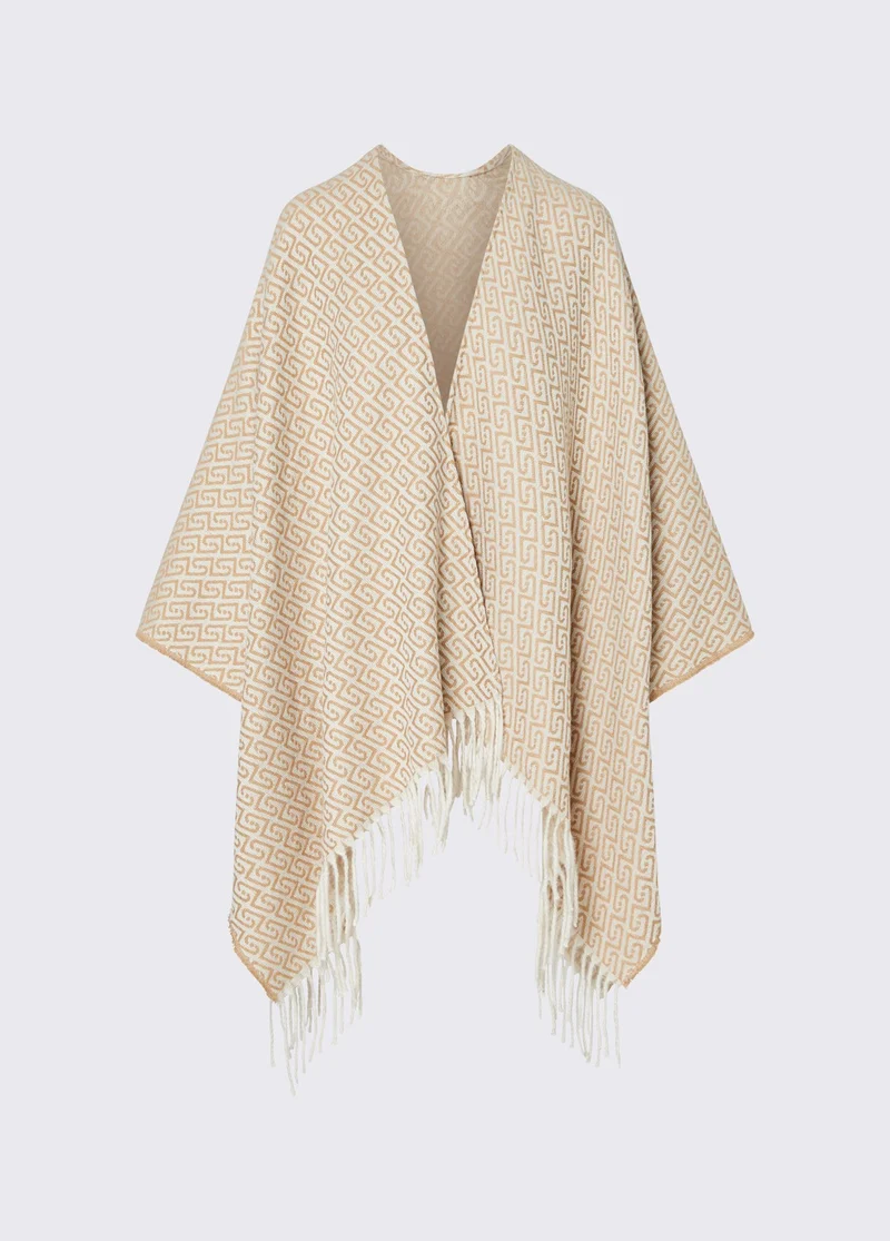 Jacquard poncho