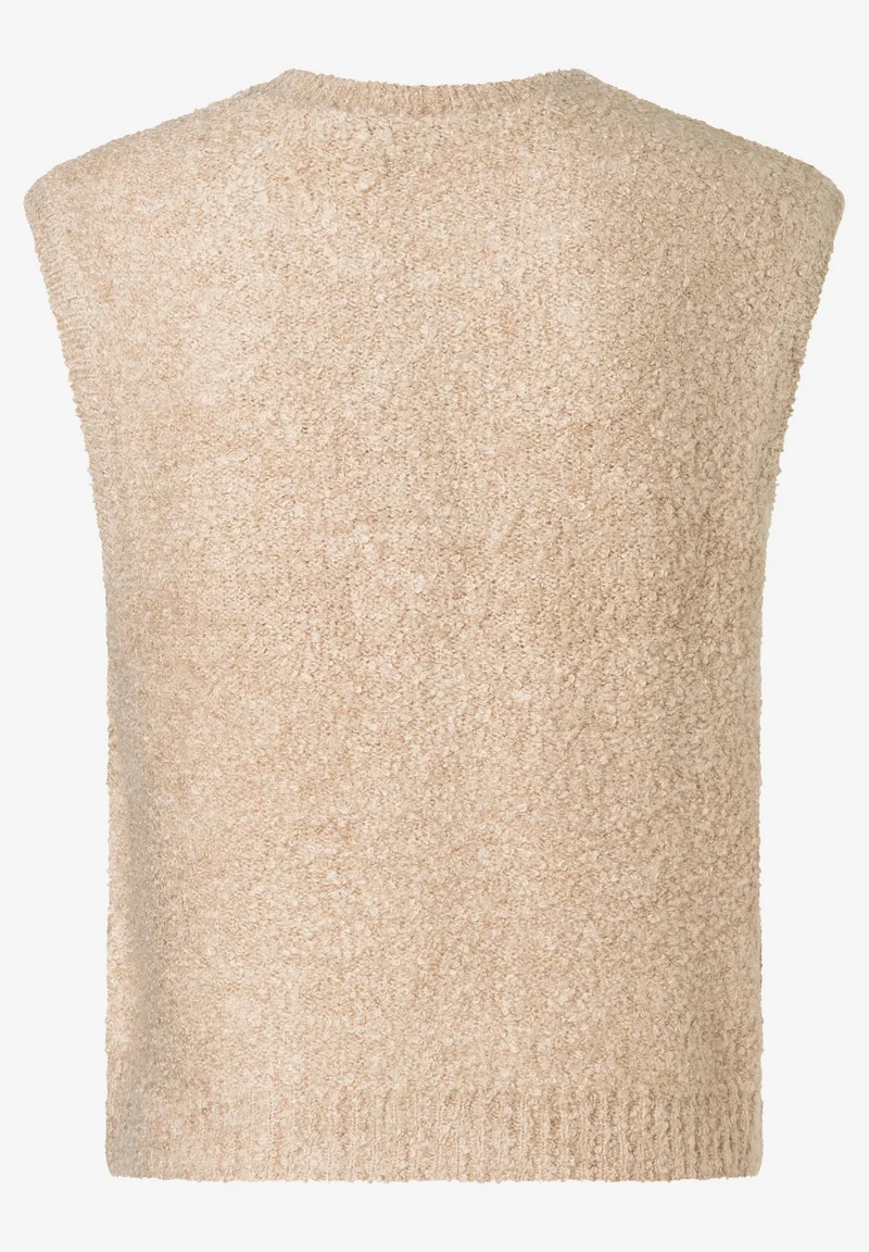Bouclé Melange Pullunder, almond melange