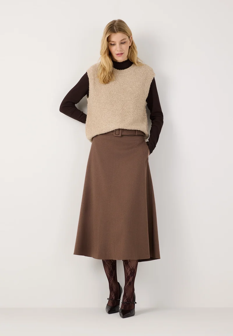Bouclé Melange Pullunder, almond melange
