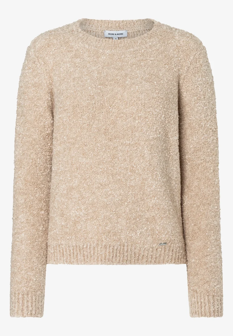 Bouclé Pullover, almond melange