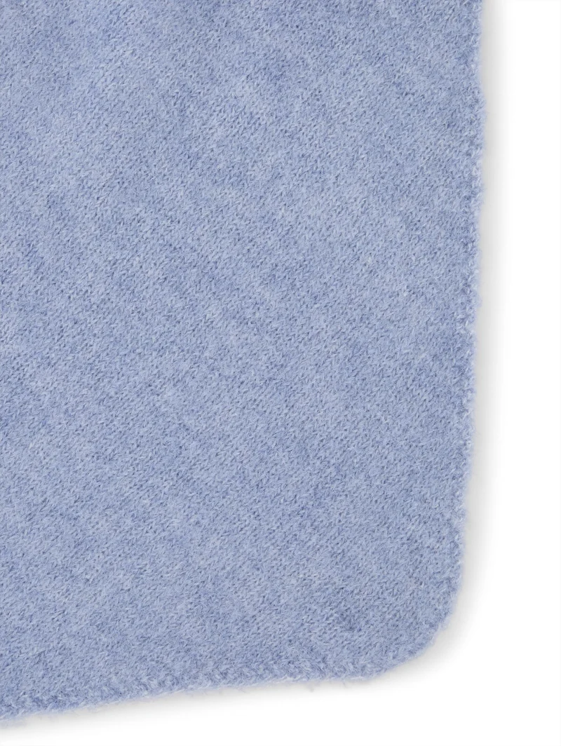 alpaca blend triangel scarf, fern blue melange