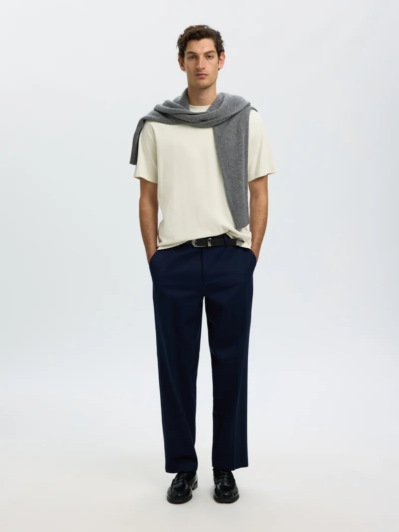 SLMTAJ MID WGT PEACH SS O-NECK TEE, Silver Birch
