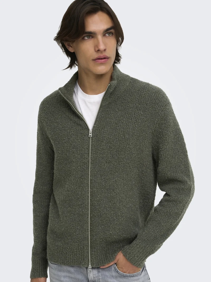 ONSDALE RLX LS CARDIGAN KNIT, Beluga