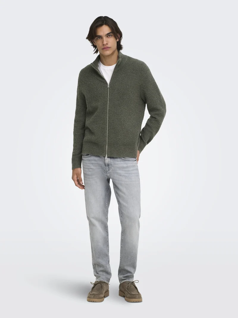 ONSDALE RLX LS CARDIGAN KNIT, Beluga