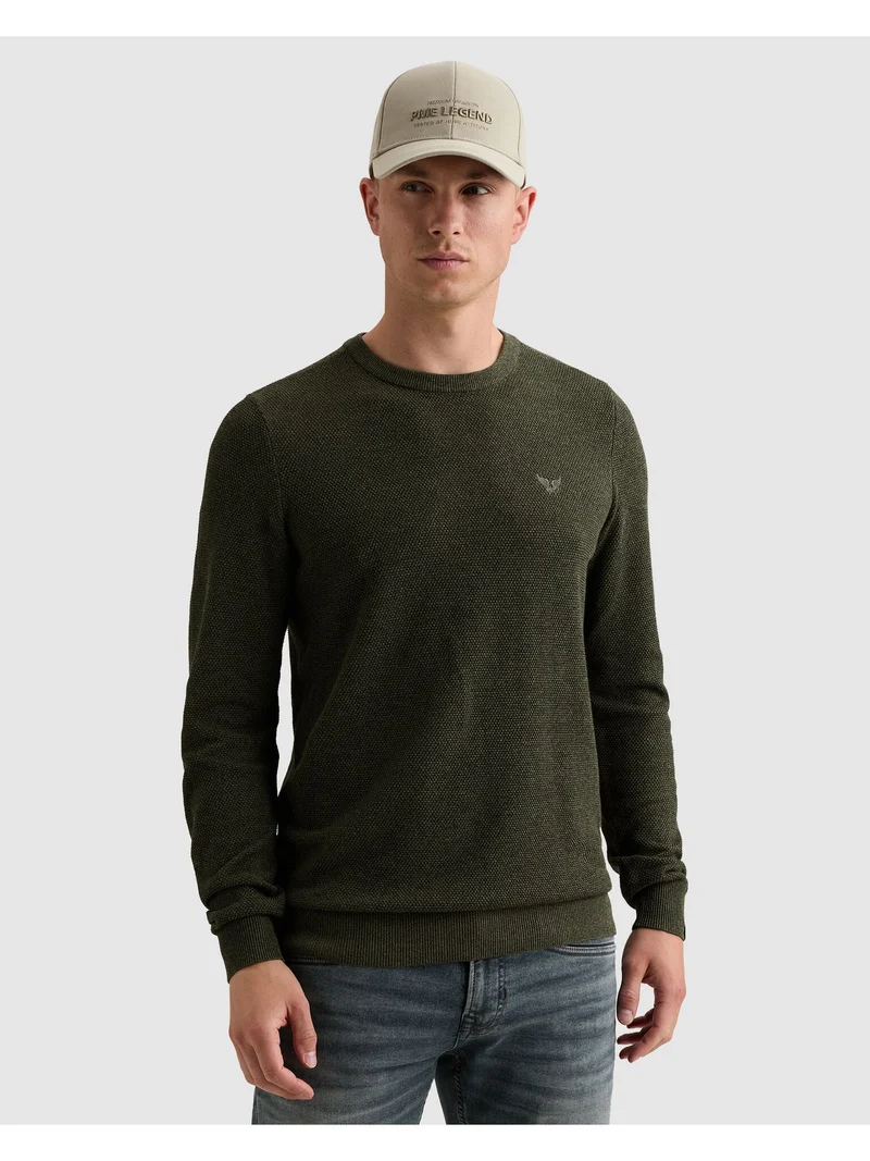 R-neck cotton modal, Loden Green
